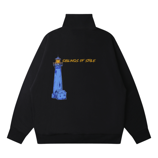 New Quarter-Zip Drop Shoulder Sweatshirt