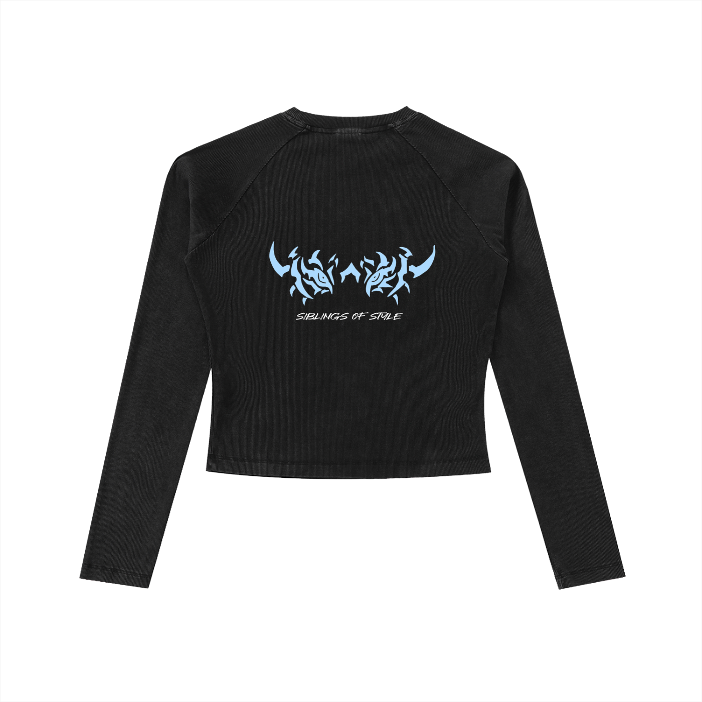 Dyed Washed Raglan Long Sleeve Slim T-Shirt