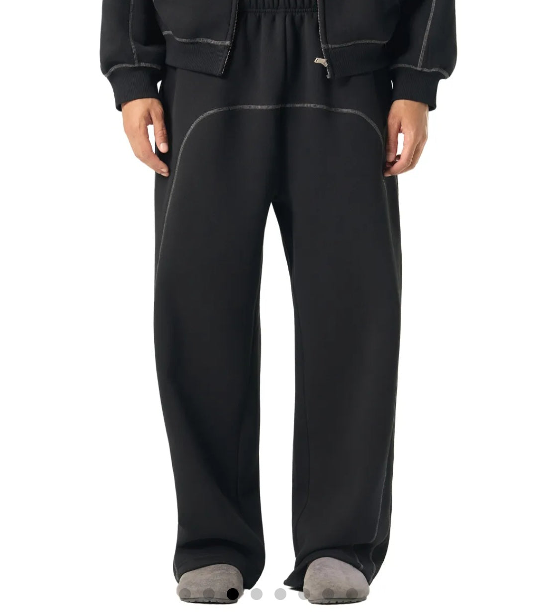 black track pants plain