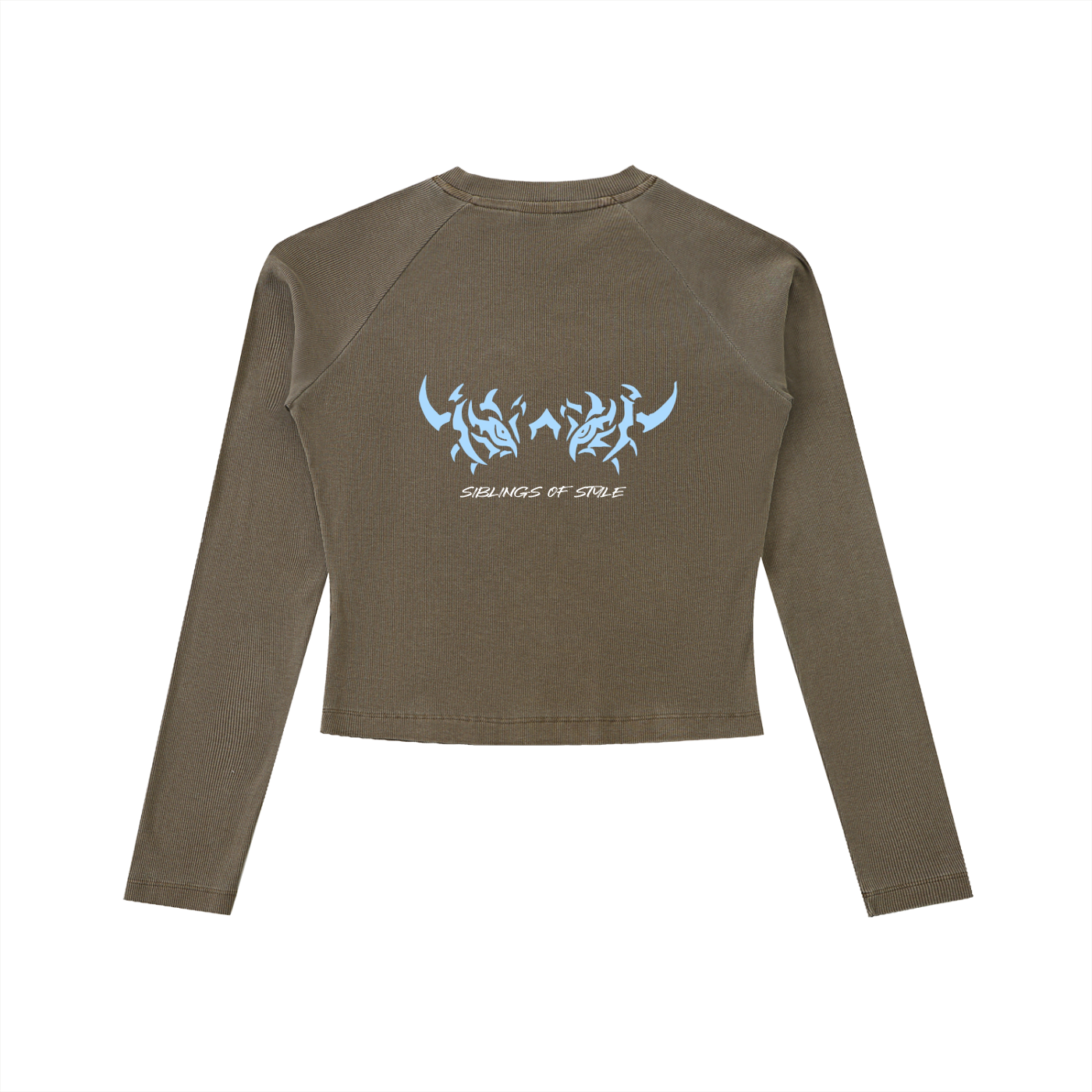 Dyed Washed Raglan Long Sleeve Slim T-Shirt