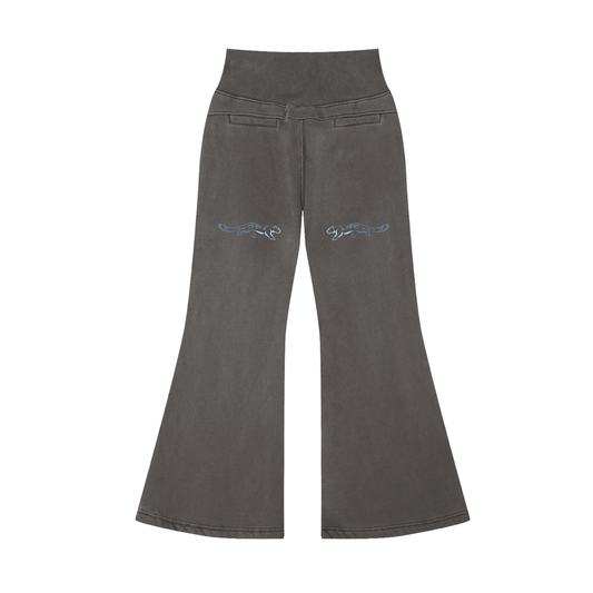 Vintage Washed Flared Fleece Pants