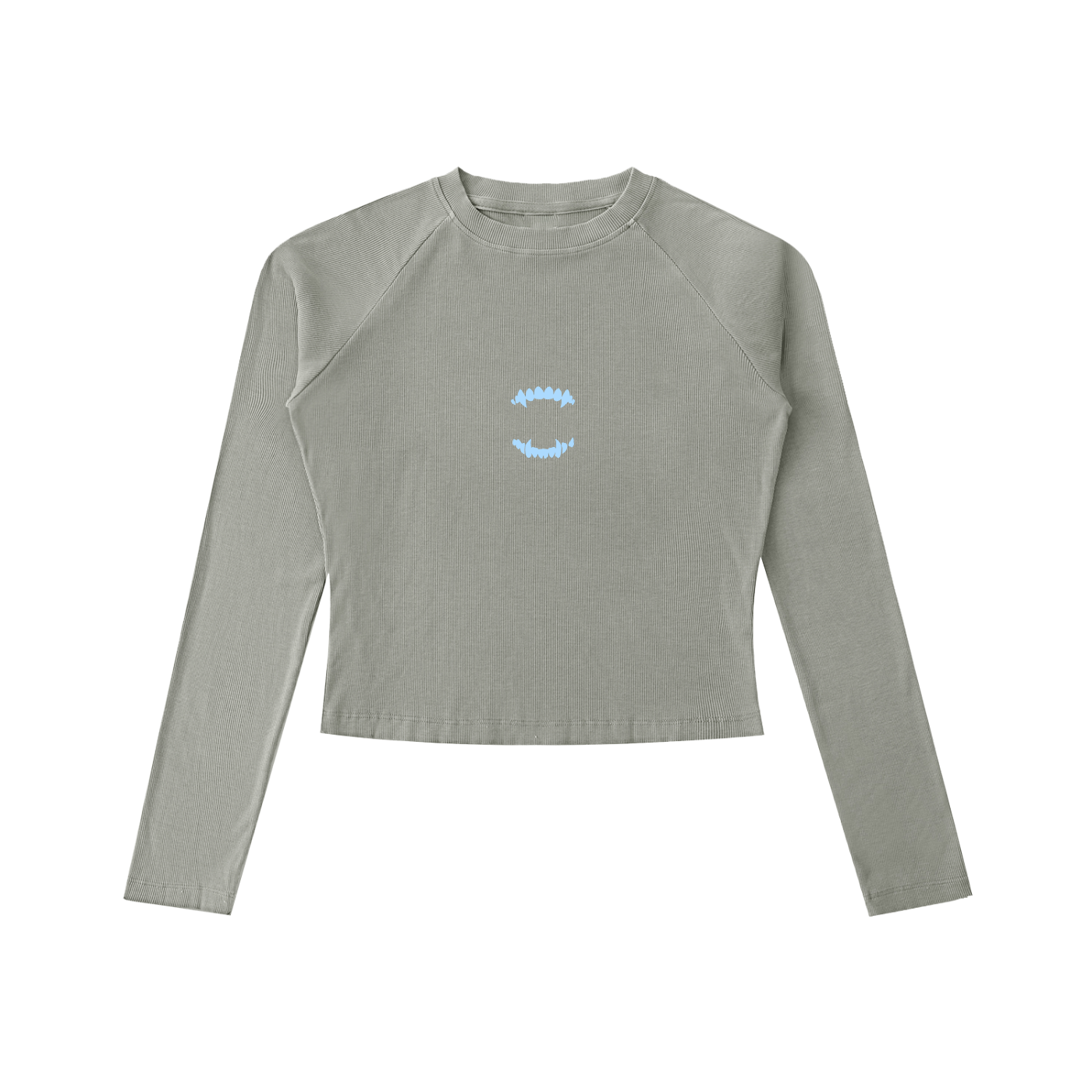 Dyed Washed Raglan Long Sleeve Slim T-Shirt