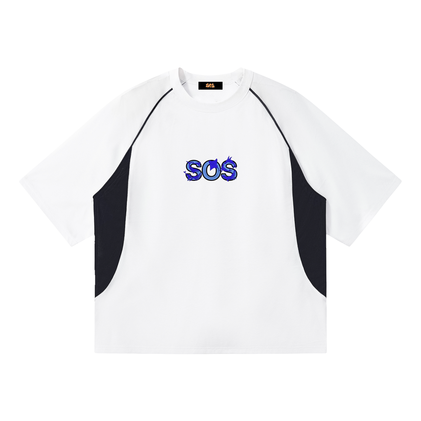 New active Contrast Piping Panel Raglan T-Shirt