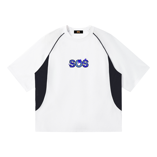 New active Contrast Piping Panel Raglan T-Shirt