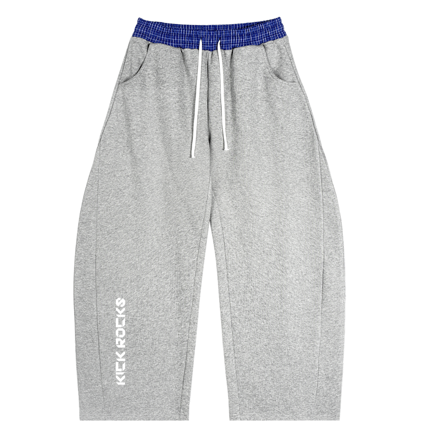 grey "kick rocks" trackies