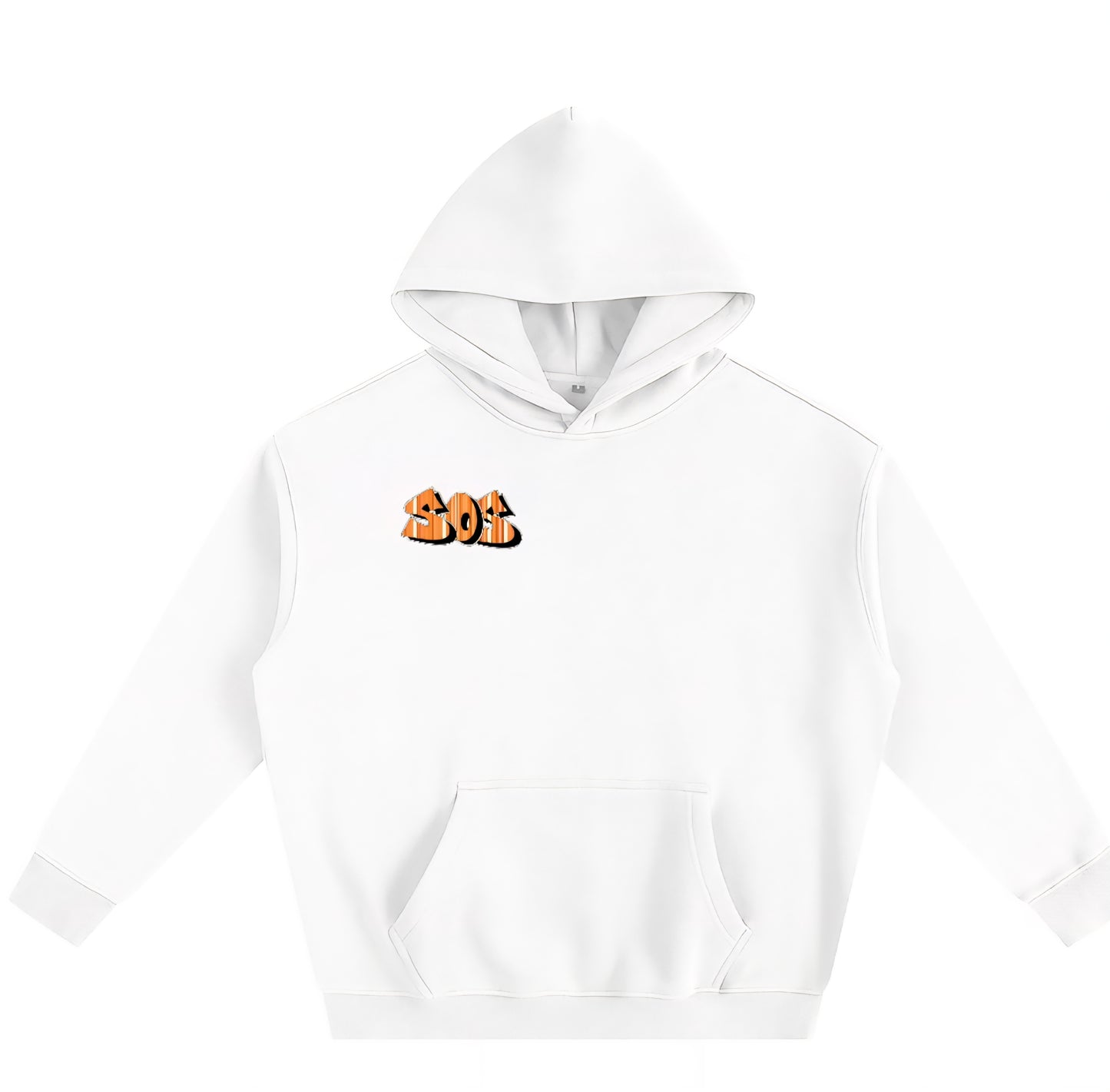 Oversized fleece SOS hoodie