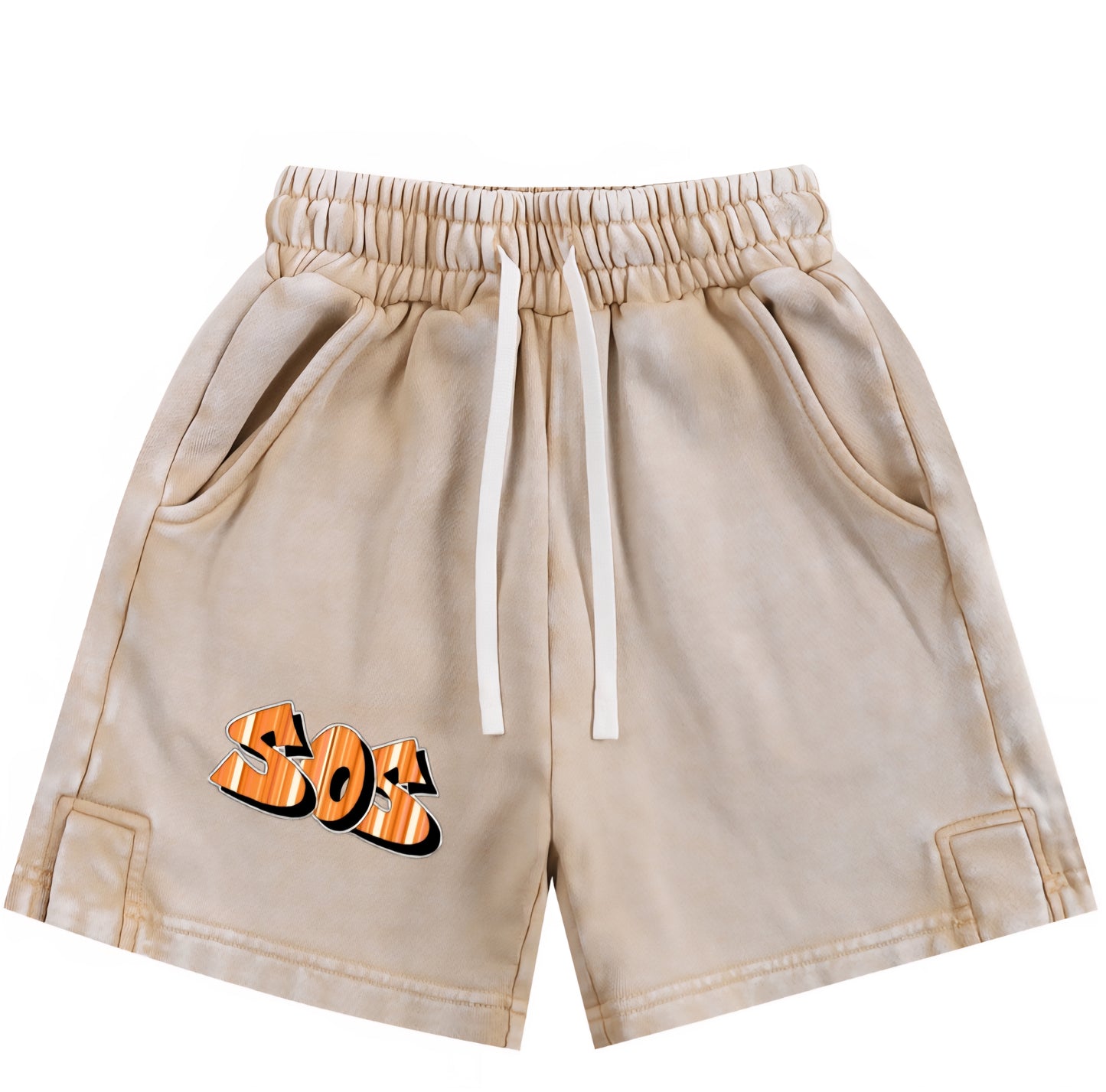 Kids SOS snow washed shorts